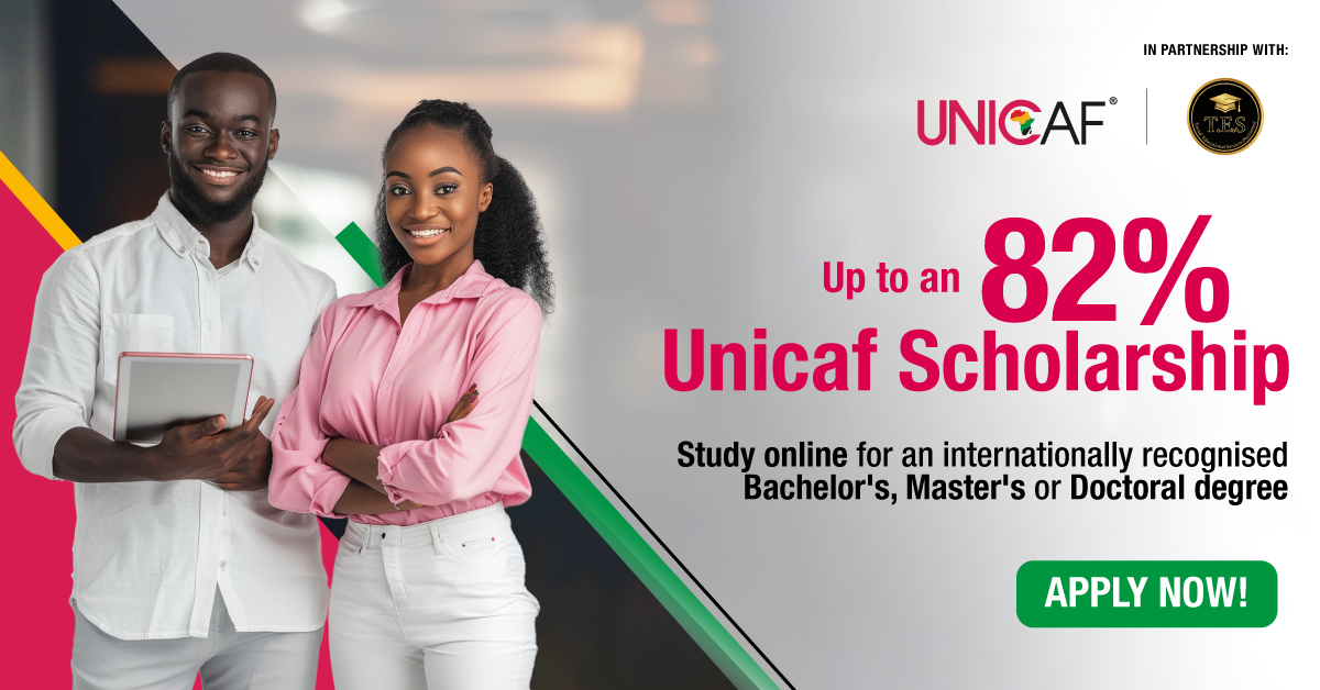TES x UNICAF website banner creative